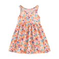 thumbnail image 1 of Yanlir Robe Sans Manches à Col Rond pour Filles Robe d'Été de Plage 6 Mois - 7 Ans Robe Mignonne à Imprimé Graphique pour Tout-Petits pour des Tenues Confortables et Adorables (Bleu Clair#1, 2-3 Ans), 1 of 3