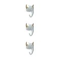 thumbnail image 2 of Wweixi Coat Hooks Easy To Install And Wide Application For Added In Daily Life White gold (rhino) 3Set, 2 of 6