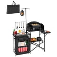 thumbnail image 1 of VEVOR Camping Kitchen Table Portable Outdoor Cook Station Storage Windshield Aluminum, 1 of 9