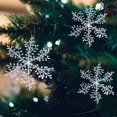 thumbnail image 4 of Frosted Snowflake String Lights Decor 3-Pack Hanging Crystal Tree Pendant Winter Wedding Party Indoor Outdoor Decoration, 4 of 9