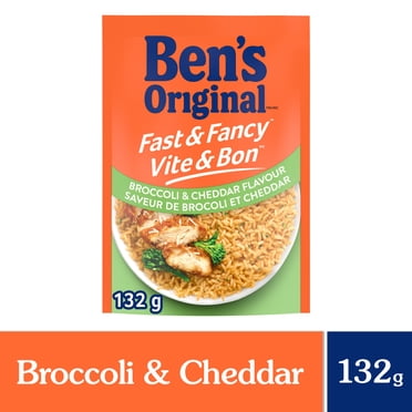 BEN'S ORIGINAL FAST & FANCY Broccoli & Cheddar Flavour Rice, 132g pouch