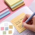 thumbnail image 2 of Jierger 3x3 Inch Lined Sticky Notes, 100 Sheets Self-Stick Notepads for School, Office, Home Desk, Graduation Party Planning, Notebook Marking, Easy to Post Accessories, 2 of 9