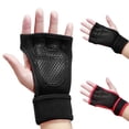 thumbnail image 2 of 2Pcs Unisex Nonslip Weight Lift Fitness Training Hand Palm Grip Protector Gloves, 2 of 10