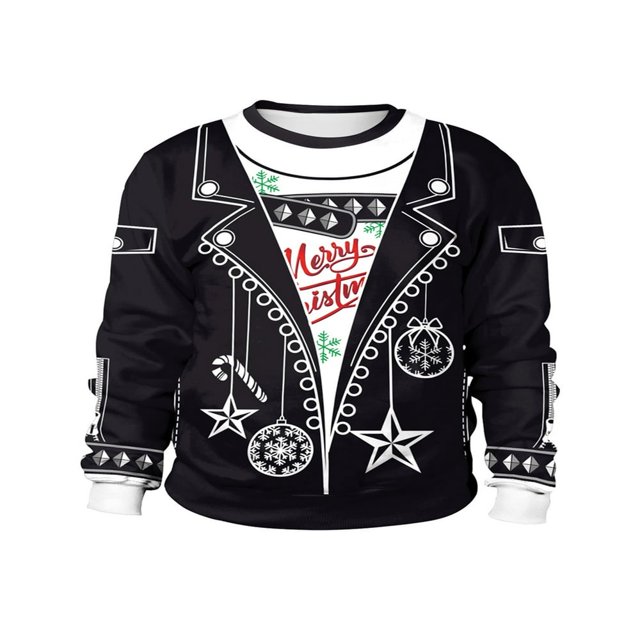 Ugly Christmas Sweatshirt Men Women Crew Neck Sweatshirt