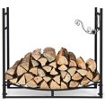 thumbnail image 1 of DORTALA 33'' Firewood Rack W/Removable Kindling Holder, Indoor Outdoor Steel Fireplace Wood Organizer, Easy Set-up Log Storage St, 1 of 9