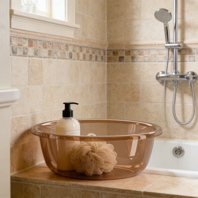 Highly Transparent Plastic Basin Thickened Household Washbasin Students Dormitory Washbasin Kitchen Washbasin Laundry Basin
