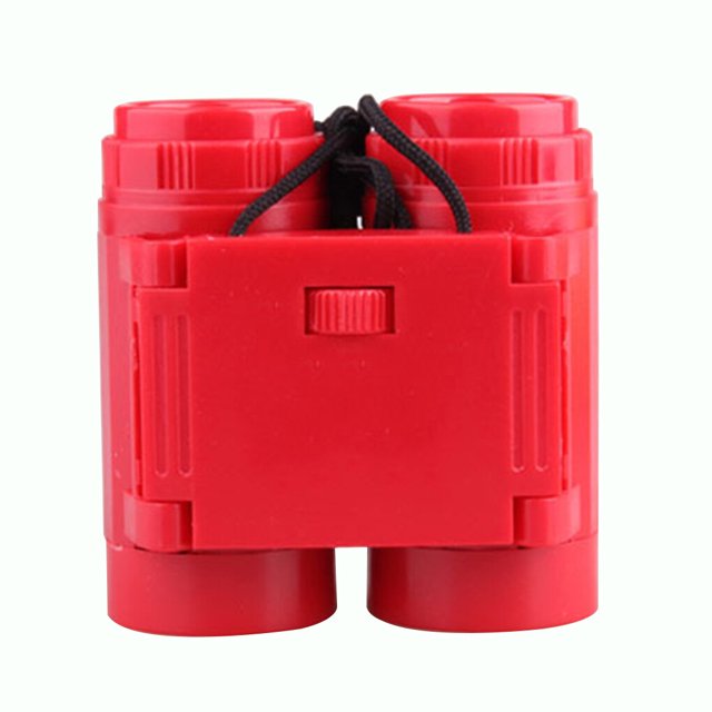 Telescope Kid Portable foldable High Resolution Strap Children Binocular Game Kids Outdoor Travel 2.5x Magnification Binoculars Toy Aids Red