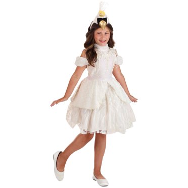 Girl's Deluxe Swan Costume Dress