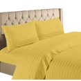 thumbnail image 1 of Home Collection 1200 Thread Count 100% Cotton Egyptian Quality Deep Pocket Stripe Sheet Set (California King, Gold), 1 of 1