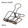 thumbnail image 2 of VONKY 20 Pieces Metal Paper Clip Electroplated Solid Color Replacement Home School Examination Papers Clips Accessories Red Bronze 25mm, 2 of 5