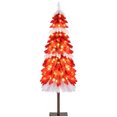 thumbnail image 1 of Costway 5 FT Artificial Candy Cane Christmas with 100 Warm White LED Lights 301 Branch Tips, 1 of 10