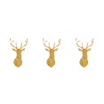 thumbnail image 4 of Decodeary Self Adhesive 3D Deer Head Mirror Wall Sticker For Easy Application gold S 3Set, 4 of 6