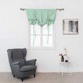 thumbnail image 4 of Innerwin Half Window Curtains Solid Color Kitchen Valance Rod Pocket Soft Short Blackout Curtain Ruched Waterproof Panels Darkening Thermal Insulated Light Green 31.50 x 47.24", 4 of 6