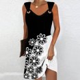 thumbnail image 2 of Penkiiy Robes pour Femmes 2024 Imprimé Marbre Col Rond Décontracté Sans Manches Robe à Bretelles Robe d'Été Babycon Sortie Décontractée Robes de Fête TG Multicolore, 2 of 5
