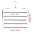 thumbnail image 3 of EGNMCR Hooks for Hanging Multi-layer Pants Rack Foam Five-layer Pants Hanging Space Traceless Pants Hanger Trouser hanger, 3 of 8