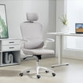 thumbnail image 2 of HOMCOM Chaise de Bureau Ergonomique, Chaise de Bureau avec Soutien Lombaire, Gris, 2 of 10
