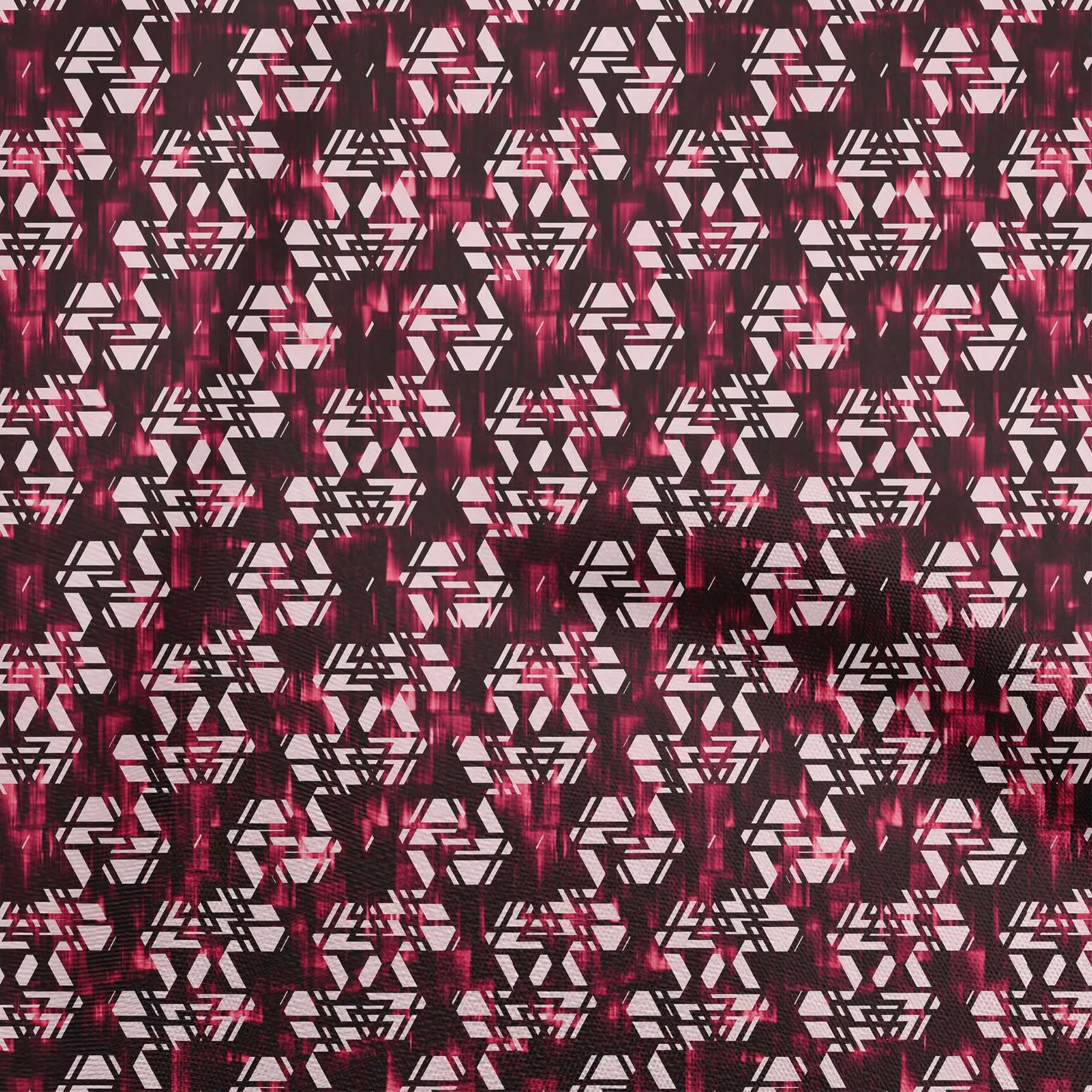 oneOone Cotton Poplin Red Fabric Abstract Dress Material Fabric Print Fabric By The Yard 56 Inch Wide