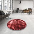 thumbnail image 4 of Ahgly Company Tapis d'Intérieur Rectangulaire Transitionnel Lavable à la Machine, Rouge Pamplemousse, 5 Pieds x 8 Pieds, 4 of 7