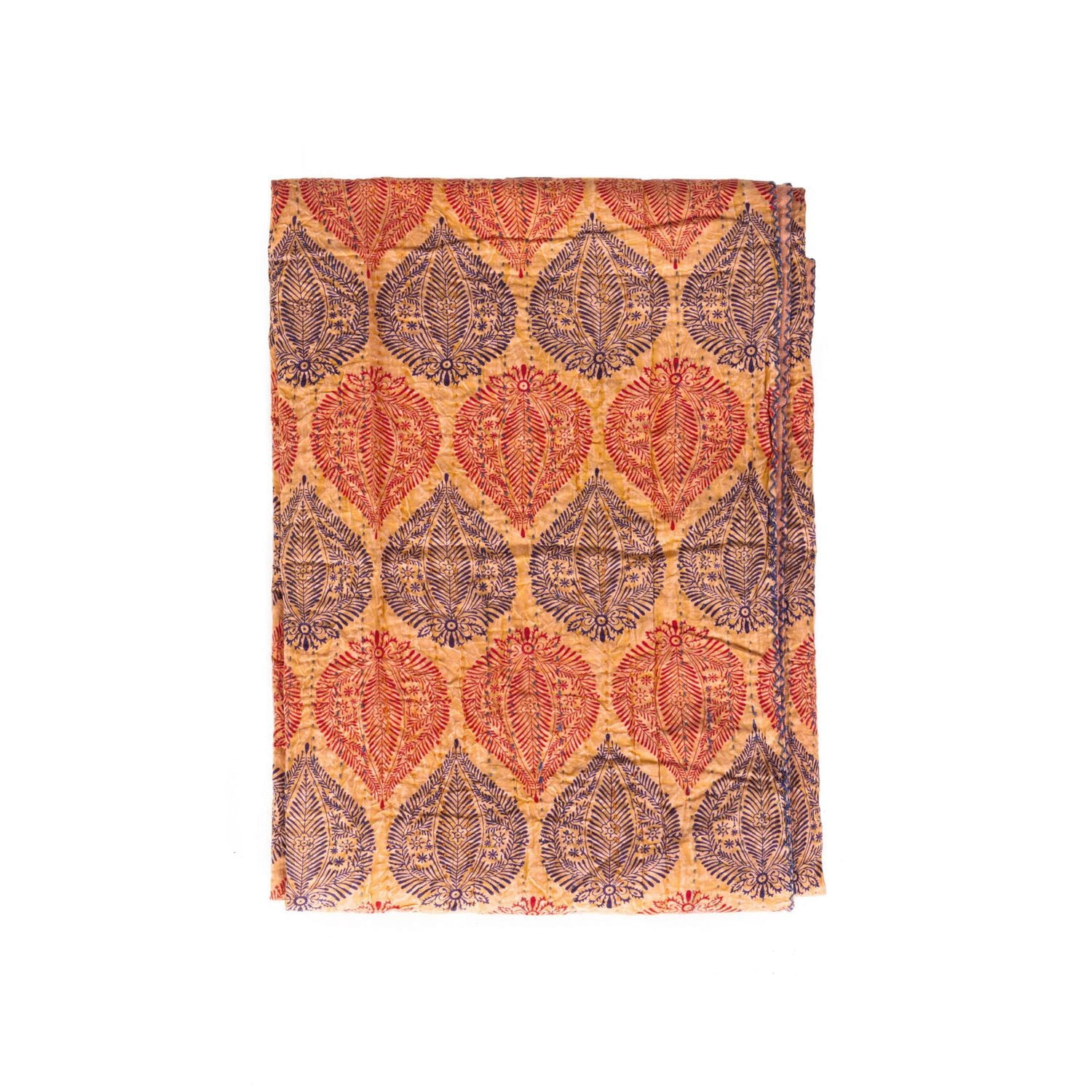 KANTHA COTTON THROW BLANKET 50" X 70"