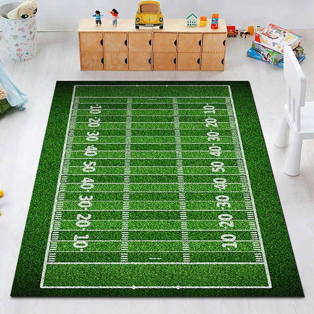 Product Category Carpet Interactive Family Sports Rug for Rugby and Football Enthusiasts Spacious Home Play Mat for Cozy Living Rooms and Recreation Areas