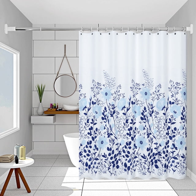 Waterproof Shower Curtain | Mildew Resistant Bathroom Partition | Frosted Privacy Panel | Lightweight Polyester 70.8X59In | Easy Install Clean Mold Proof Bath Divider