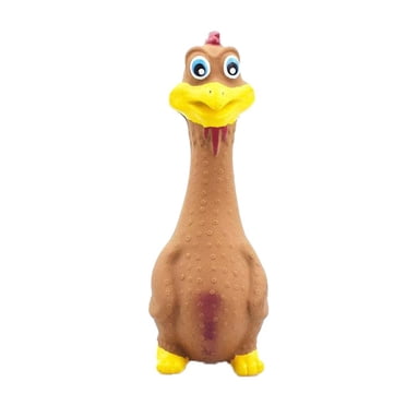 Squawking Squeaker Rubber Chicken Dog Toys - Rubber Shrilling Squeaky and Screaming Chicken Dog Toys for Pets or