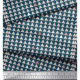 thumbnail image 3 of Soimoi Blue Heavy Satin Fabric Triangle Geometric Printed Fabric 1 Yard 54 Inch Wide, 3 of 3