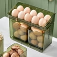thumbnail image 4 of Clearance! Eggs Container With Handle Eggs Stand For Refrigerator Door With 2 Small Storage Box Kitchen Eggs Organizer For Cabinet Countertop Clarence Items Returns Pallet #31, 4 of 7