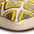 thumbnail image 2 of The HomeCentric Pillow Covers, Decorative Yellow Pack of 2, 16"x16" (40x40 cm) Cushion Covers, Linen Beaded Throw Pillows For Couch, Geometric Pattern Modern Style Easter - Yellow Jubilee, 2 of 3