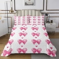 thumbnail image 1 of Erosebridal Cute Bowknot Coverlet Set King, Chic Bow Bedding Set, Girls Princess Decor, 3pcs, 1 of 5