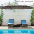 thumbnail image 1 of Patiojoy Parasol de Patio Double Face de 15 Pi, Parasol de Marché Extra-Grand pour l'Extérieur, Café, 1 of 7