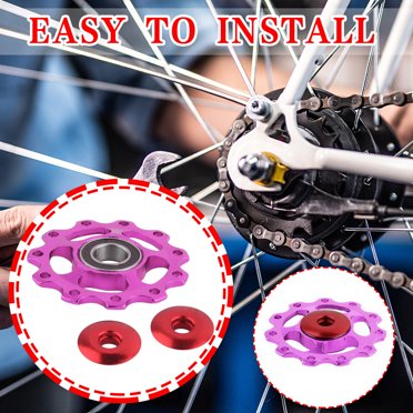 EGNMCR Bike Accessories 11Tooth MTB Ceramic Bearing Wheel Pulley Road Bicycle Bike Derailleur Bicycle pump