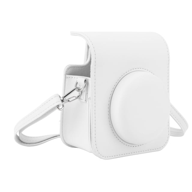 Sac de Protection pour Mini Appareil Photo Instantané, Étui en PU pour Appareil Photo avec Couvercle Supérieur Détachable, Bandoulière Ajustable pour Mini 12