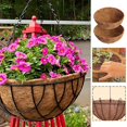 thumbnail image 2 of LEEYNEER Round Coco Liner Coco Replacement Liner Basket Window Box  6 Packs 14 Inch Round Coco Coir Liner  Circle Coconut Fiber Replacement Liners for Hanging Basket Hanging Baskets Garde, 2 of 7