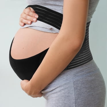 Unique Bargains Pregnancy Belly Band Breathable Belly Support Brace Pregnancy Support Belt for Abdomen Pelvis 1 Set Black Medium