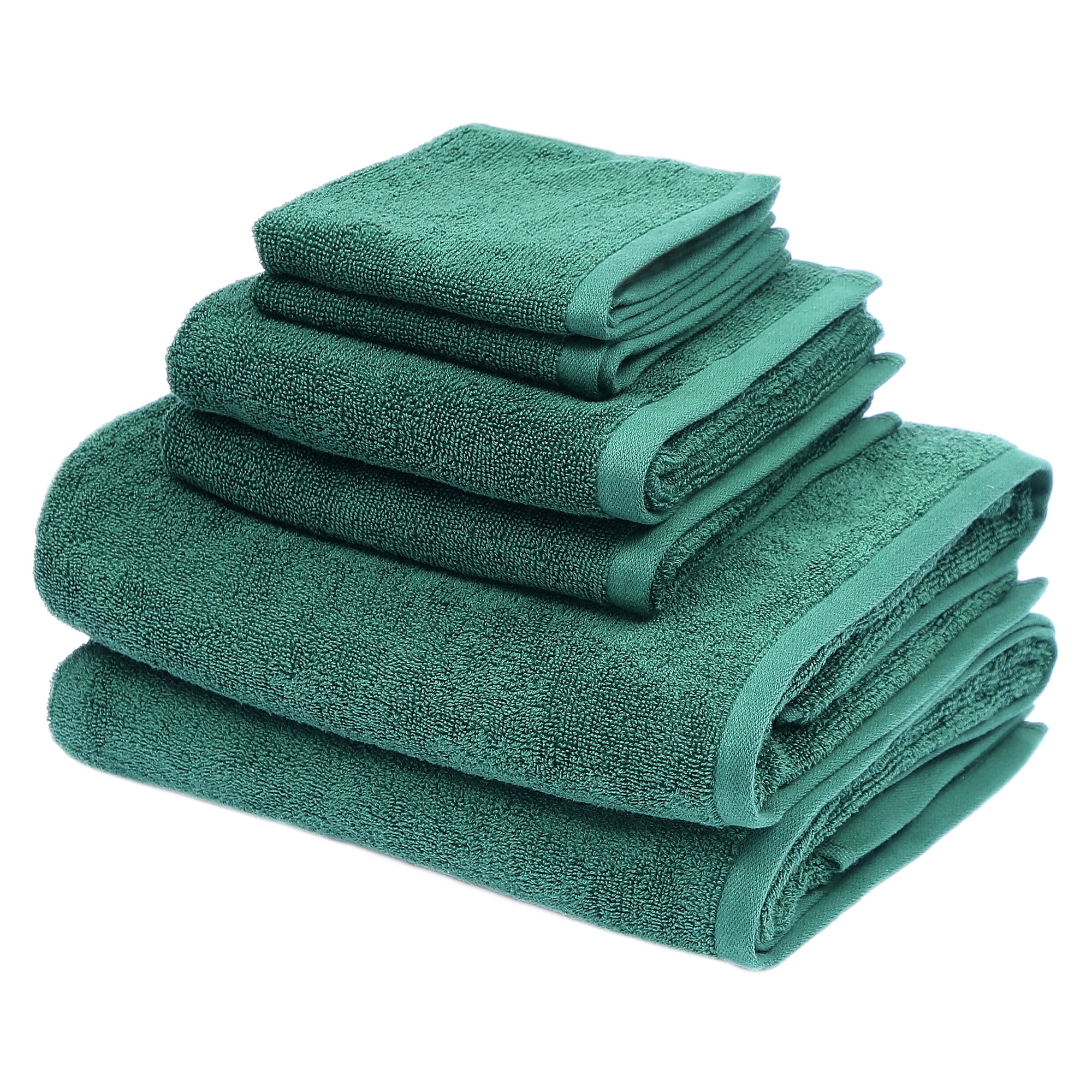 Ensemble de serviettes Vert foncé Holiday Time, 6 pièces