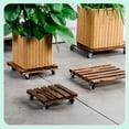 thumbnail image 4 of SuChun Support de Plante avec Cuillère et Couvercle, Caddy pour Plantes avec Roues, Support Roulant pour Plantes, Lb, Robuste, Carré en Bois pour Plantes avec Roues Pivotantes Verrouillables à 360°, pour Pots de Plantes Grands d'Extérieur et d'Intérieur, Pot de Fleurs, Pati, 4 of 5