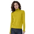 thumbnail image 1 of Women's Wool Seamless Turtleneck Knitted Pullover Sweater Long Sleeve First Line Tops, 1 of 4
