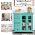 thumbnail image 4 of Costway Buffet Bahut Table Armoire de Rangement de Cuisine avec Tiroirs et Portes Vert, 4 of 10