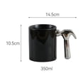 thumbnail image 2 of SIYTUAU Electroplated Silver Handle Ceramic Coffee Mug For Home Office Kitchen Gift Giving And Everyday Use Silver, 2 of 3