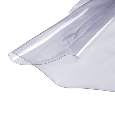 KFFKFF Clear Plastic Tablecloth, Diameter of 48 inches/1230 mm, Composed of 1.5 mm Durable PVC Plastic, Resistant to Water, Ideal for Writing Desks, Coffee Tables, and Dining Room Tables