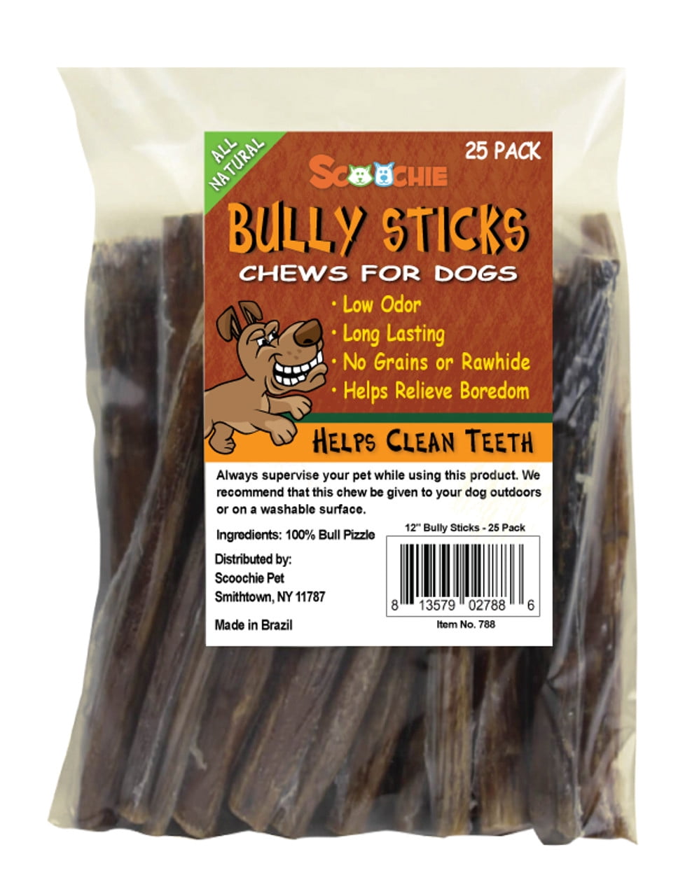 25 Pack of 12" Bully Sticks