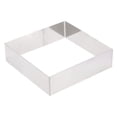 thumbnail image 1 of Moule à Mousse Carré en Acier Inoxydable pour Gâteau, Coupe-Gâteau, Moule à Dessert, Outil de Cuisson (Argent 10 Pouces), 1 of 8