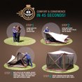 thumbnail image 4 of CLAM Quick-Set Venture 9 x 9 Ft Portable Outdoor Camping Canopy Shelter, Gray, 4 of 11