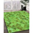 thumbnail image 3 of Ahgly Tapis Rectangulaire Lavable en Machine Intérieur Transitionnel Vert Émeraude, 2 Pieds x 5 Pieds, 3 of 7