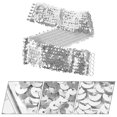 thumbnail image 3 of CIMAXIC Ceinture de Taille Grand de Fête Ceinture de Taille Extensible Ceinture à Paillettes Ceinture de Robe pour Femme Ceinture de Fête Disco,29.53"X2.76"X0.39 Pouces, 3 of 4