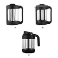thumbnail image 1 of Infuseur à Thé Résistant à la Chaleur, Scellé, Réutilisable, Lavable, Bouilloire Domestique Antidérapante en Acier Inoxydable PP, Cafetière Domestique avec Poignée 1500 ml, 1 of 9