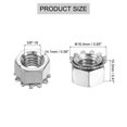 thumbnail image 2 of Uxcell Lot de 25 Écrou K-Lock 3/8 Pouces-16 avec Rondelle Externe, Acier Inoxydable 304 Argent, 2 of 6