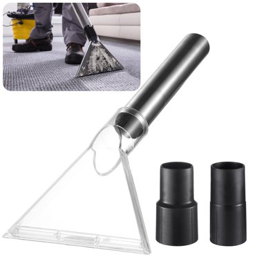Upholstery and Carpet Cleaning Attachment, Extractor Hand Wand with Clear Head, 2 Adapters(1.58in & 1.9in), Car Detailing Vacuum Head Hand Tool for Truckmounts & Portable Extractor