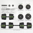thumbnail image 3 of Soozier Adjustable Barbell & Dumbbells Set with Non-slip Handles, 66LBS, 3 of 10